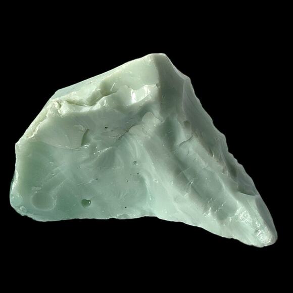 Mint Green Swirl Art Glass Cullet Slag Glass #4XL127 - Picture 3 of 6